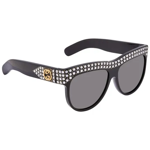 Kính Mát Gucci Grey Geometric Ladies Sunglasses GG0147S 001 56 - Kính mắt - Vua Hàng Hiệu